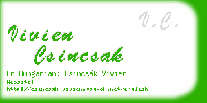 vivien csincsak business card