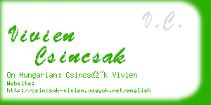 vivien csincsak business card